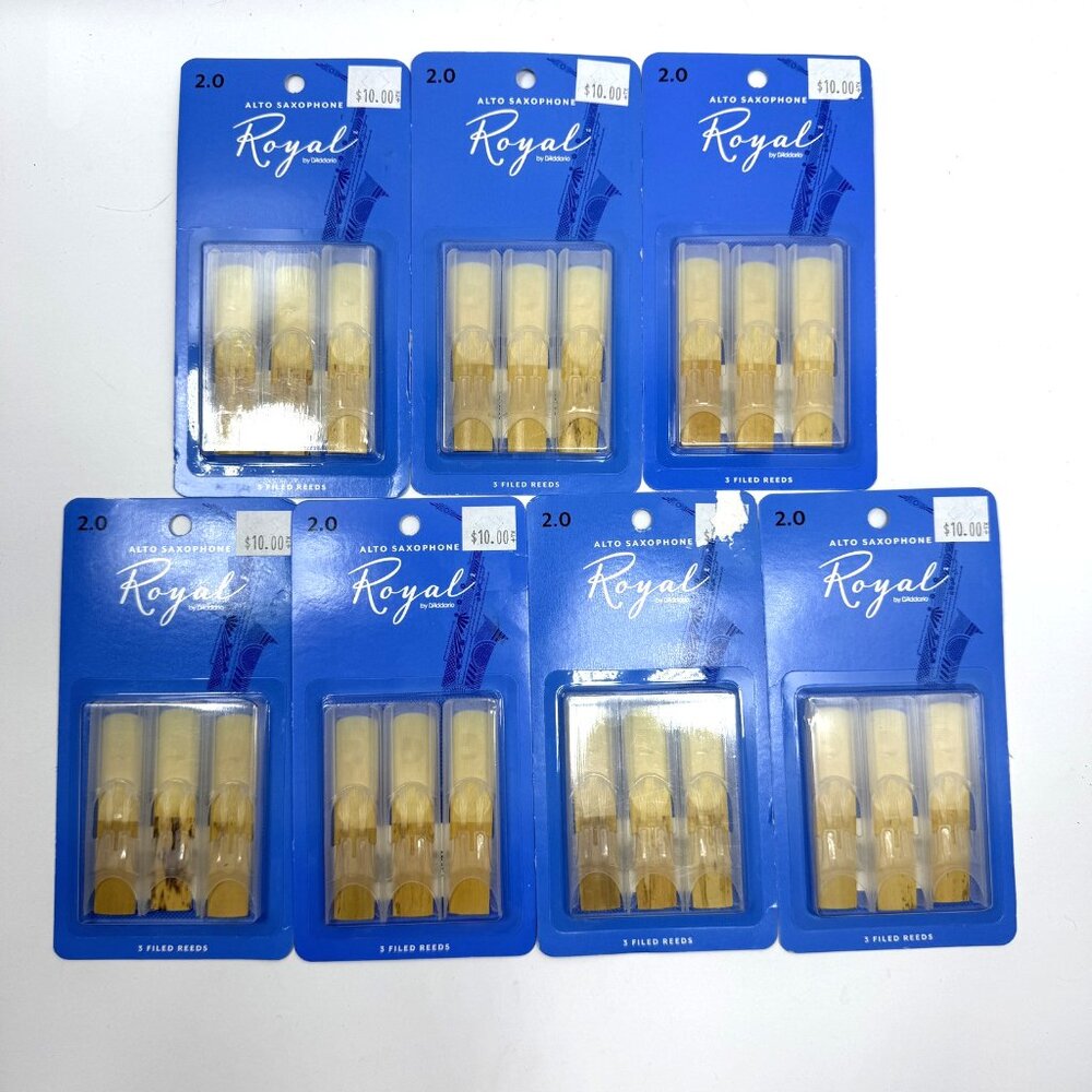 NEW Lot 7 x 3 Pack Rico Royal Alto Saxophone Reeds Strength 2.0 Sax‎ RJB0320